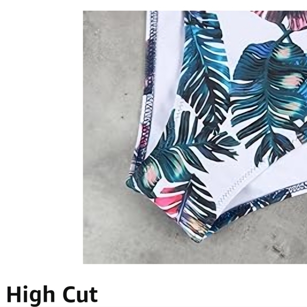 High Waisted Floral Bikini w Twist Knot Racerback Top • Sizes S & XL Avail • NWT - Picture 14 of 16